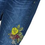 ZARA Basic Skinny Distressed Embroidered Jean Size 6 Photo 3