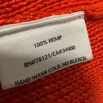 Eileen Fisher  Red Italian yarn Sweater 100% Hemp Small Cardigan Casual Boho PM Photo 3