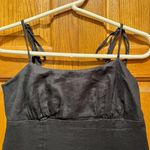 & Other Stories & Other Stories Black Babydoll Style Ruffle Hem Linen & Cotton Mini Dress - Sz 2 Photo 1