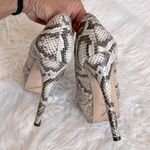 Brian Atwood  Snakeskin Peep Toe Platform Pumps Photo 4