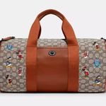 Coach Disney X Duffle Bag Signature Textile Jacquard Mickey Mouse & Friends Photo 0