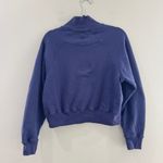 Free People Movement Good Times Embroidered Mock Neck Pullover Sweatshirt Blue Photo 6