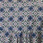 Willi Smith  Geometric Blue and White Blouse Photo 7