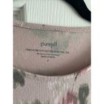 J.Jill Pure Jill Womens Small Pima Stretch Cotton Shirttail Tee Pink Floral Casual Photo 2