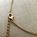 Luna Norte white druzy bar pendant necklace Gold Photo 5