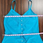 Eddie Bauer  Cotton Dress Turquoise Embroidered Fit and Flare Sun Summer Size 6P Photo 6