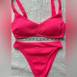 Hollister  Hot Pink Ribbed Bikini Set Photo 2