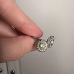 Sunflower Toi Et Moi Diamond Peridot 14k White Gold Ring 5 Photo 5