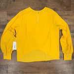 Fifteen Twenty NEW Blouson Crepe Top Mustard Blouse Photo 7