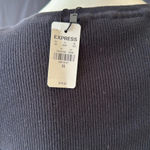 EXPRESS  long sleeve exaggerated sleeve embroidered ribbed lace top black size xs Photo 4