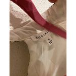 Socialite  Dress Womens Medium Ivory Black Lace Short Sleeve High Neck Nordstrom Photo 1