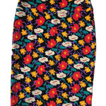 LuLaRoe  size large Vibrant Floral Skirt Yellow Purple Photo 0