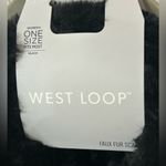 West Loop  Faux Fur Black Scarf One Size NWT Photo 2