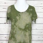 J.Crew Custom Tie Dye Green Camo Bow Sleeve T-Shirt Small Photo 7