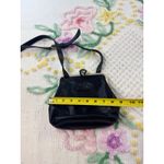 Nine West  Black Leather Kiss Lock Shoulder Bag Photo 9