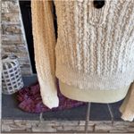 Free People Cream Button-Detail Sweater Photo 10