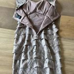 Camille La Vie  Short Shimmer Dress With Beading And Tiered Skirt Size 4 Photo 7