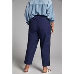 Anthropologie Maeve Tenley Twill Track Pull On Pants In Navy Blue Size XL Photo 4