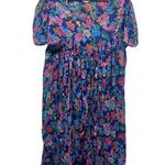 Vintage Colorful Boho Paisley Cotton Dress 1X Purple Photo 2