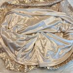 Forever 21 Gold Sequin Dress Size Large Light Beige Cream Color Feminine Flirty Photo 11