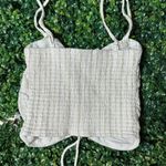 Aerie  White and Gold Baby Cami Crop Top Size XS NWT Photo 1