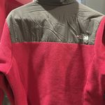 The North Face Pink and Gray Fleece Jacket Photo 2