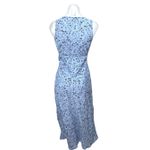 Madewell Ariana Women's Blue Floral Sleeveless V-neck Midi A-Line Tank Dress 0 Photo 1