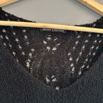 Brandy Melville Black Crochet Knit Long Sleeve Top Photo 1