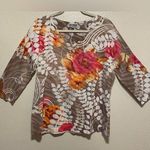 JM Collection Embellished Festive Floral Long Sleeve Shirt | Top Photo 0