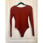 Meshki  NEW Cheyenne Long Sleeve Plunge Back Bodysuit Bodycone‎ Small Photo 1