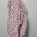 American Eagle  Dusty Mauve Waffle ¼ Zip Mockneck Wool Blend Sweater Size Small Photo 1