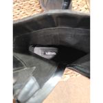 Kensie Klinton Women's 9.5M Black Leather Side Zip Chunky Heel Square Toe Boots Photo 5