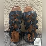 a.n.a ‎ Womens Kane Gladiator Black Open Toe Sandal Flats Size 11 Photo 1