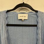 Pink Rose Light Blue Dainty Cropped Cardigan Size Large Preppy Twee Cottage Photo 2