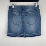 KanCan Size 5 26 Skirt Denim Distressed Raw Hem Mini Blue Jean Stretch Women’s Photo 10