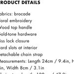 Handmade Blue Embroidered Butterfly & Flowers Wooden Top Handle Chain Strap Bag Photo 15