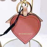 Burberry Authentic Young Love Leather Heart Bag Charm / Keychain Photo 0