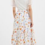 French Connection Camille Floral Drape Tiered Midi Skirt Size 8 Photo 1