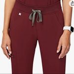 FIGS Women’s Zamora Jogger Style Scrub Pants Burgundy W1709 Sz Small Petite Photo 2