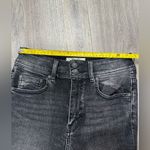 Free People  WE THE FREE DISTRESSED RAW HEM BLACK DOUBLE BUTTON JEANS Photo 6