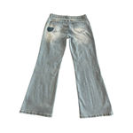 Wide Leg Mom Jeans Womens Size XXL 34x31 Light Blue High Rise Heart Shadow NEW Photo 8