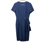 Black Halo Nave Blue Ponte Knit Harbor Sheath Dress Size 4 Photo 2