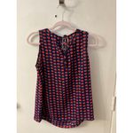 Cynthia Rowley Sleeveless Blouse S Holiday Cherry Girl Prints Casual Preppy Photo 1
