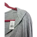 Lou & grey Top Women's Medium Gray V Neck Pullover Hoodie Athleisure NWT Photo 3