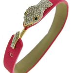 LEATHERETTE RHINESTONE SNAKE BRACELET Photo 0