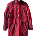 London Harbor red parka medium gorpcore colorblock puffer jacket winter coat Photo 0