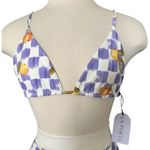 La Porte Lemon Printed Bikini Set Size Medium NWT Purple Photo 3