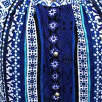 Cato Blue & White Scarf Print Sleeveless Top L Photo 3