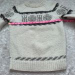 Vintage Handmade Knit 100% Wool Sweater Size XS / S Crew Neck Pullover Cream Photo 3