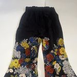 Sandro Sz 1  Paris Women's Bell Bottoms Flared Printed 100% Silk Floral Pants Photo 13